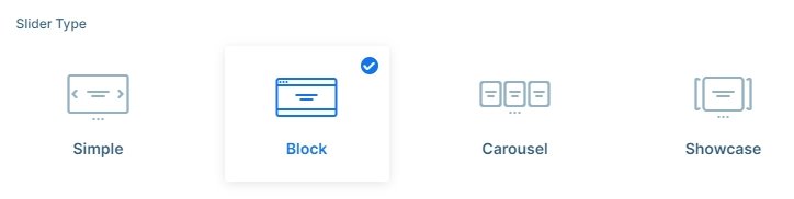 Block type slider