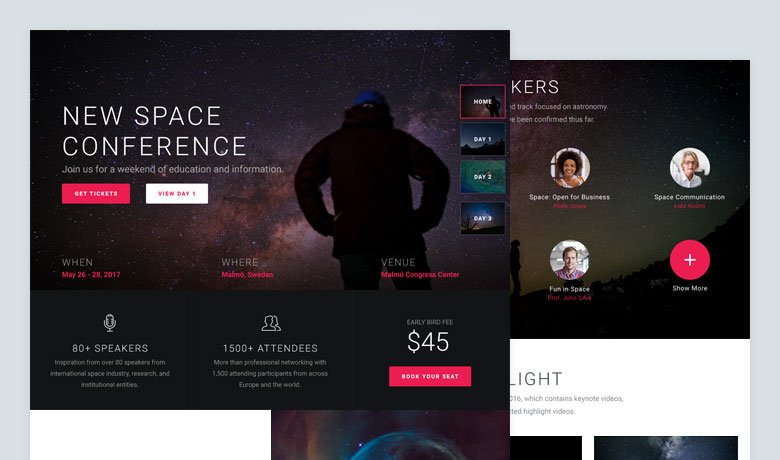 Space Conference - New Slider Group Template