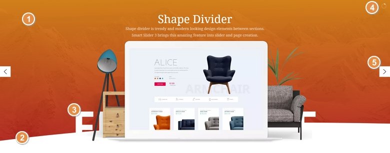 Best features of the shape divider example