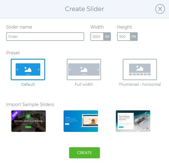 Create Slider