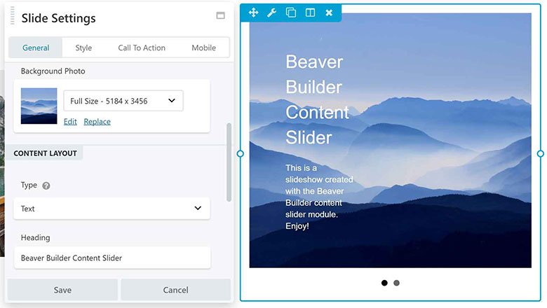 Beaver Builder Content Slider