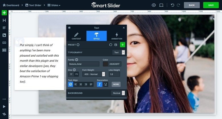 Smart Slider - Add Text