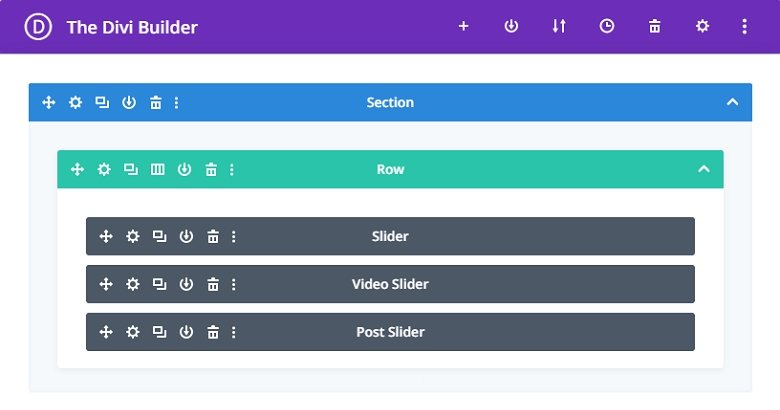 Divi slider modules