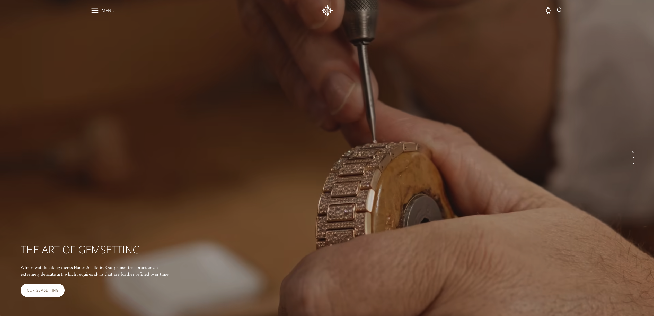 Patek Philippe’s hero slider