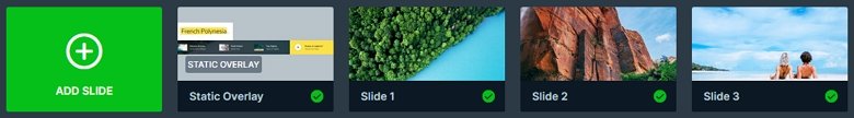 Slides with static overlay