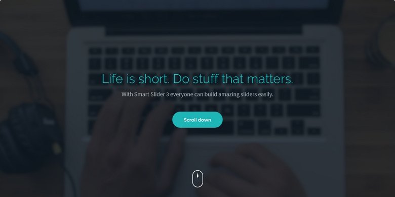 Great header video slider with a CTA button