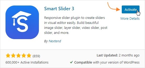 Activate Smart Slider