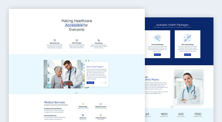 Healthcare Single Page Design