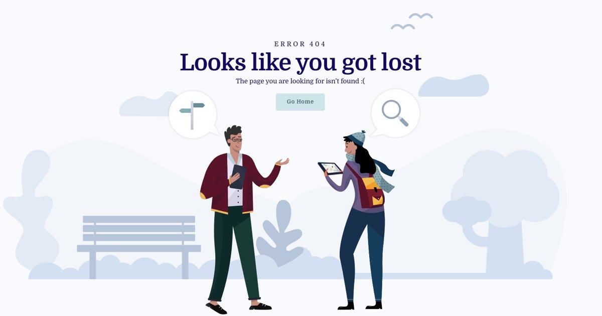 404 Illustration modern template