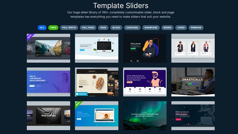 Slider template library