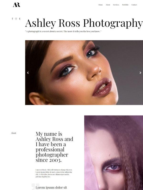 Astra Photography template