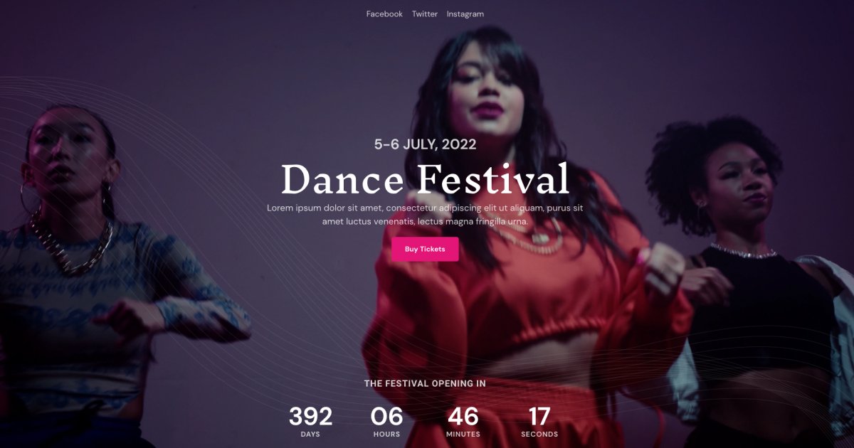 Dance festival template
