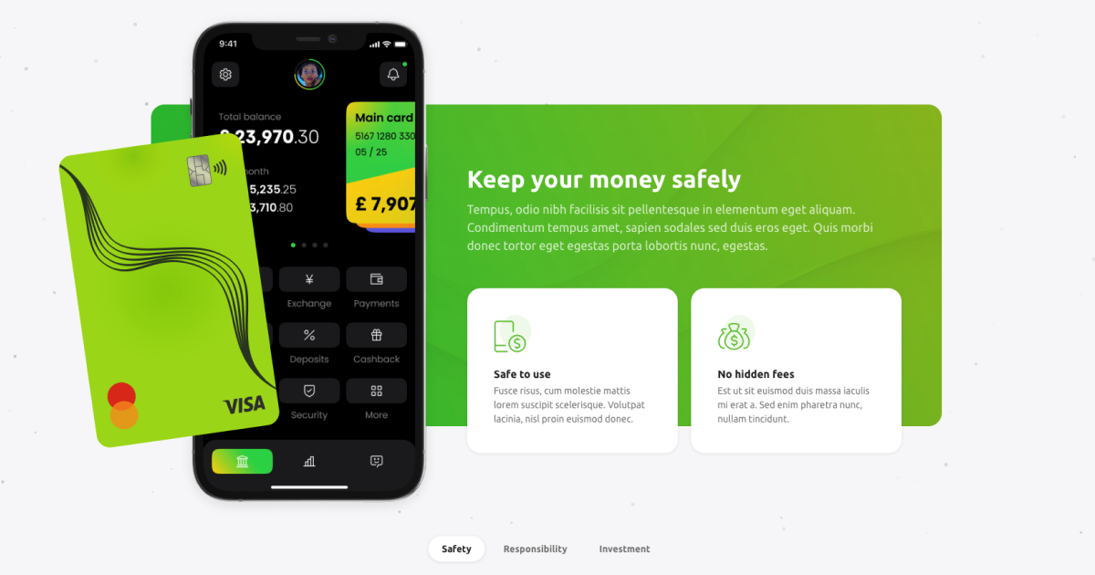 Banking App creative template