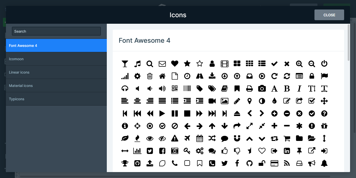 4 icon libraries on Smart Slider