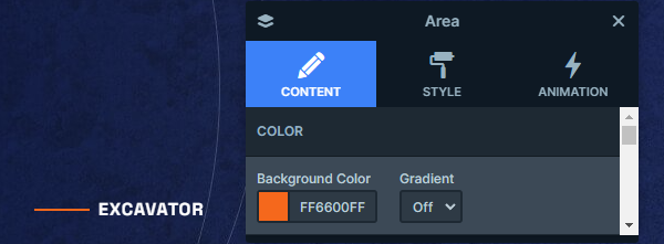 Area layer in Smart Slider 3.