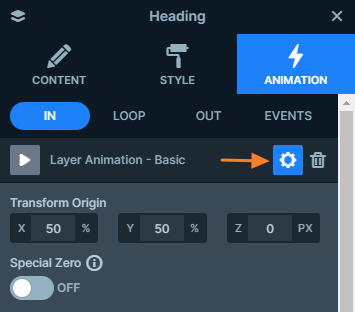 In Layer Animation in Smart Slider.
