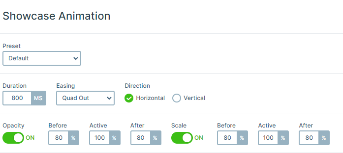 Opacity settings in Smart Slider 3