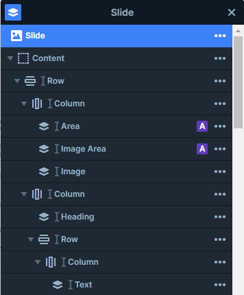 Layer list in Smart Slider