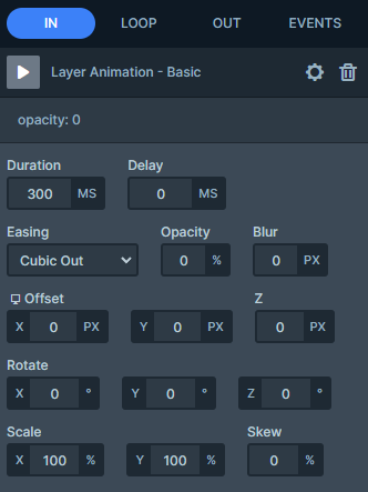 Scale layer animation in Bloo Festival