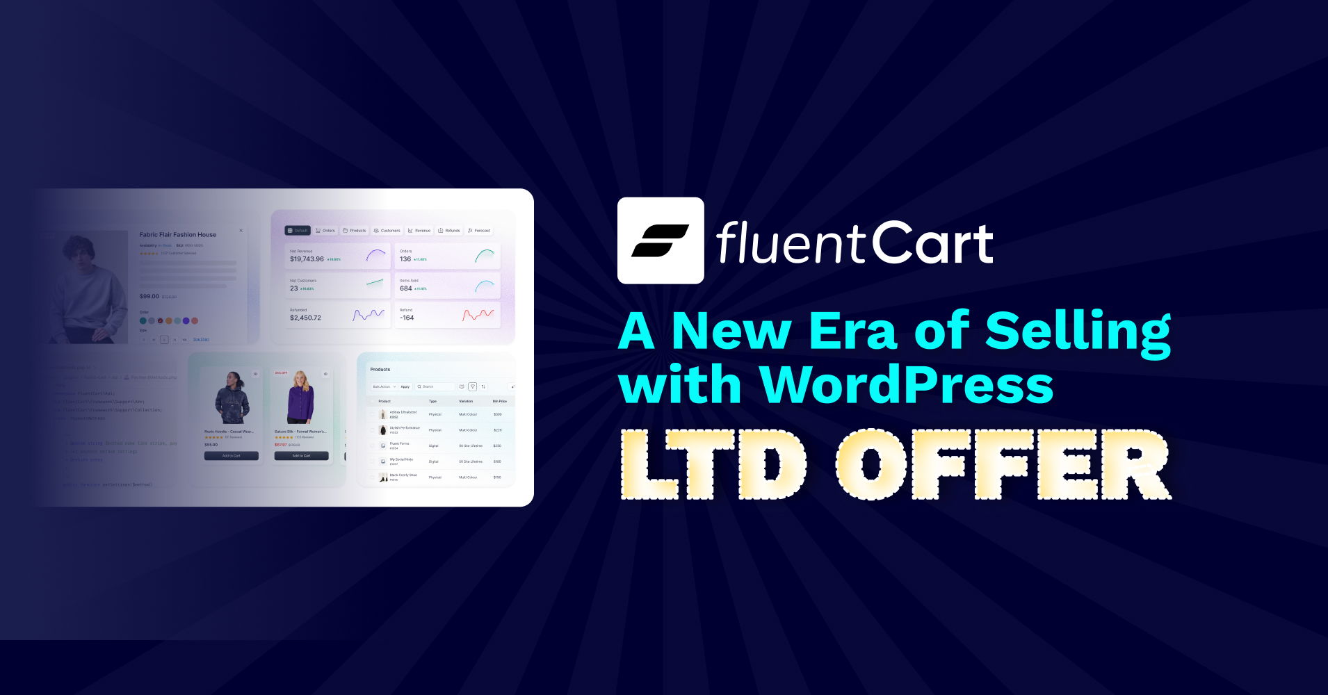 FluentCart WordPress Lifetime deal