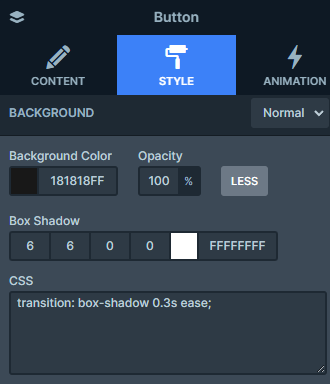 custom CSS on the button element