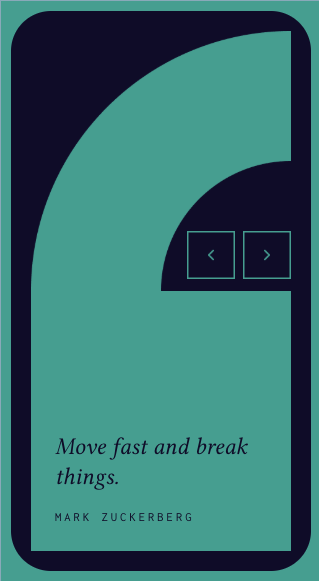Mobile view of the Vivid Quotes slider